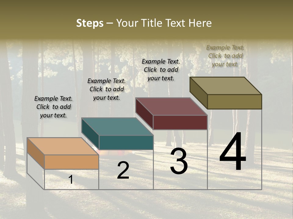 A Tent In The Woods With A Lake In The Background PowerPoint Template