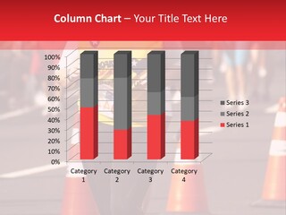 A Woman In A Yellow Shirt Is Running In A Race PowerPoint Template