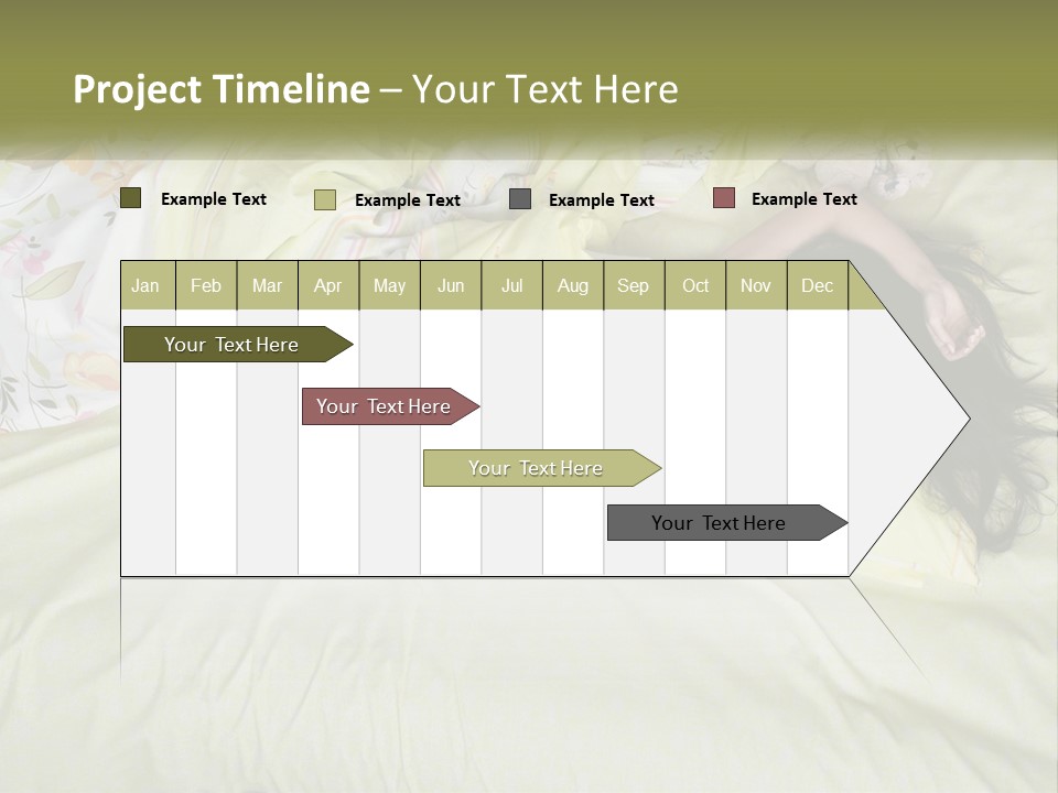 A Woman Laying On A Bed With A Teddy Bear PowerPoint Template