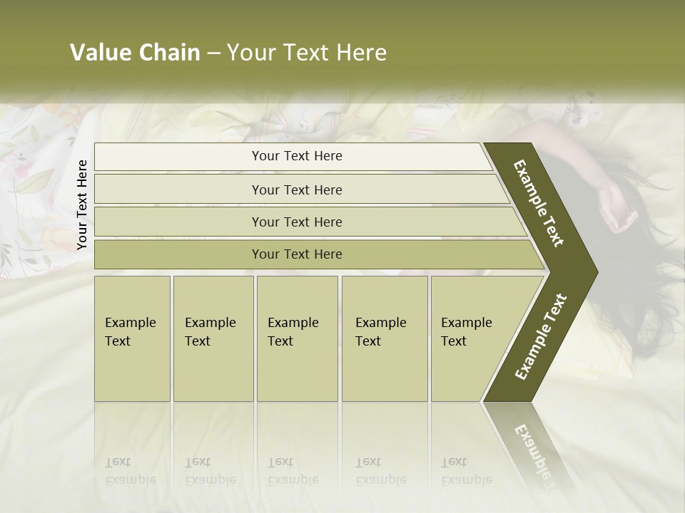 A Woman Laying On A Bed With A Teddy Bear PowerPoint Template