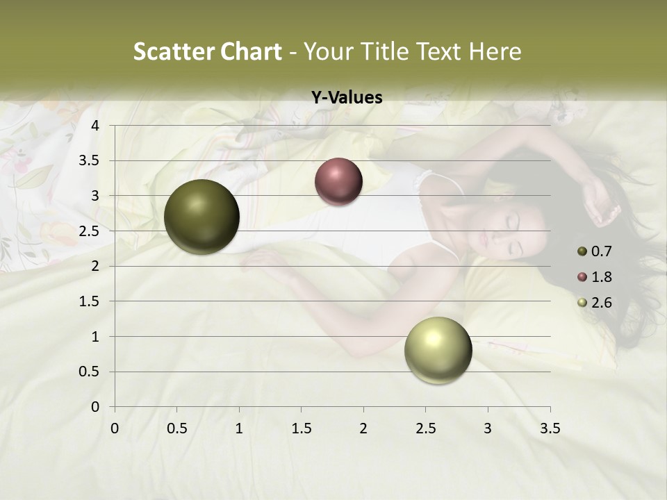 A Woman Laying On A Bed With A Teddy Bear PowerPoint Template