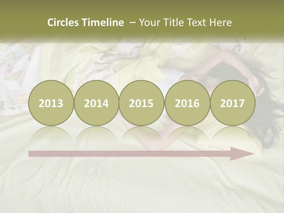 A Woman Laying On A Bed With A Teddy Bear PowerPoint Template