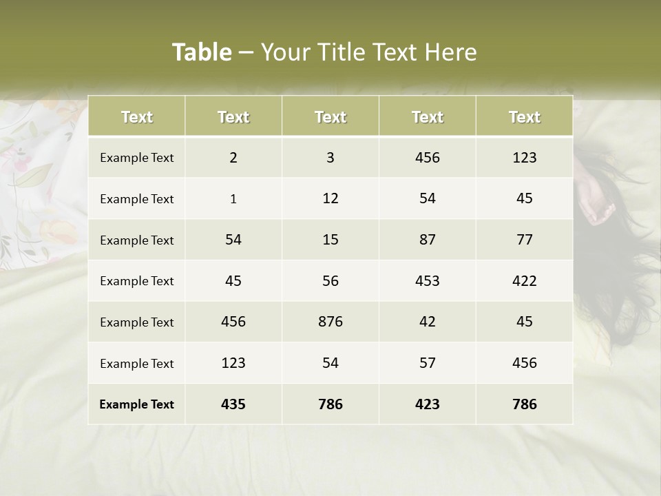 A Woman Laying On A Bed With A Teddy Bear PowerPoint Template