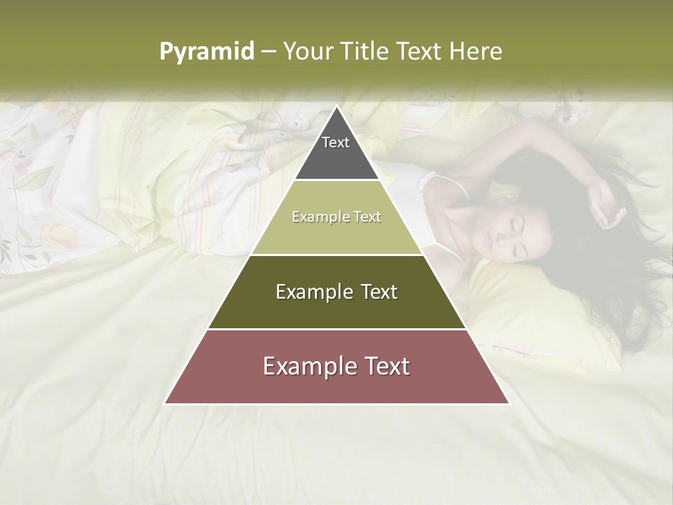 A Woman Laying On A Bed With A Teddy Bear PowerPoint Template