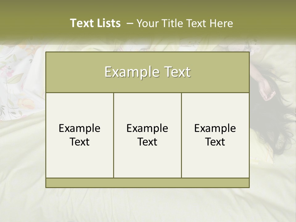 A Woman Laying On A Bed With A Teddy Bear PowerPoint Template