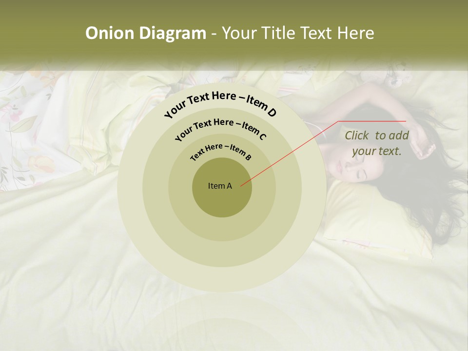 A Woman Laying On A Bed With A Teddy Bear PowerPoint Template