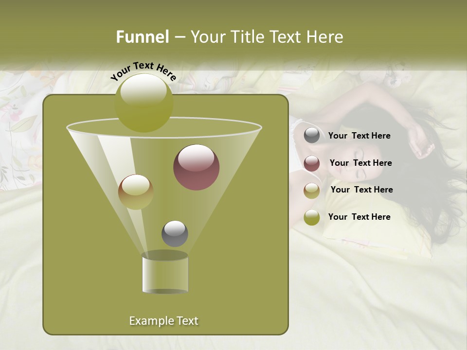 A Woman Laying On A Bed With A Teddy Bear PowerPoint Template