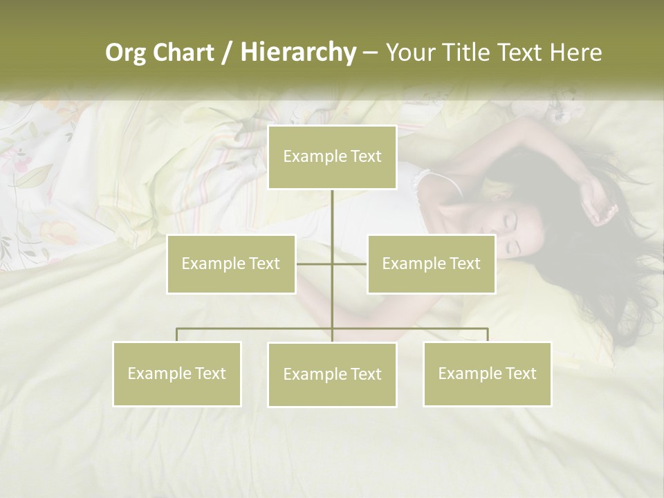 A Woman Laying On A Bed With A Teddy Bear PowerPoint Template