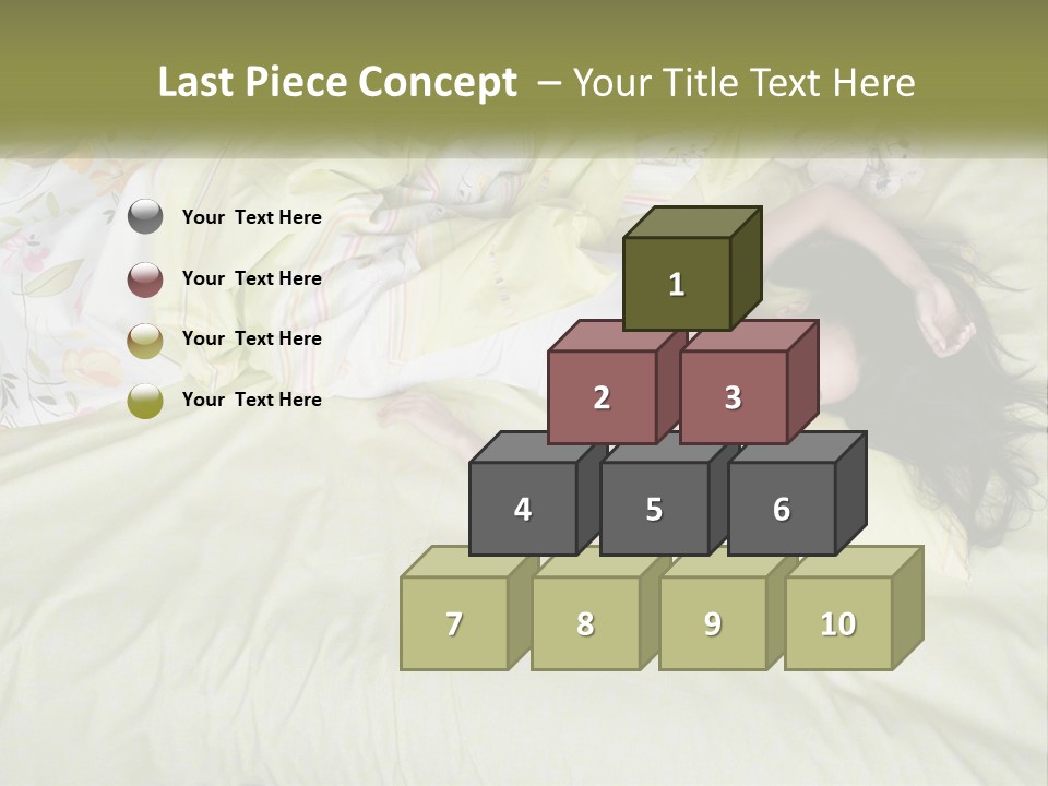 A Woman Laying On A Bed With A Teddy Bear PowerPoint Template