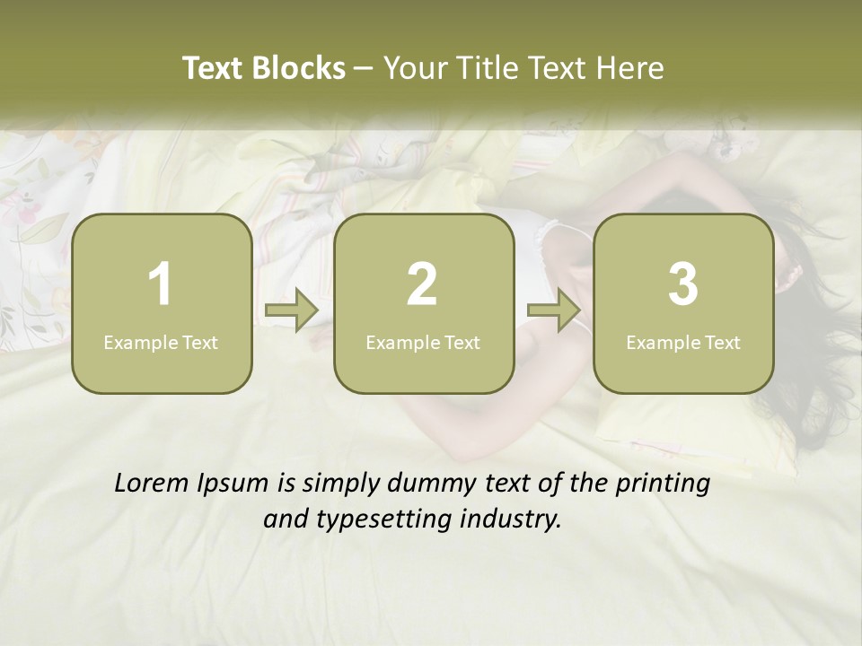 A Woman Laying On A Bed With A Teddy Bear PowerPoint Template