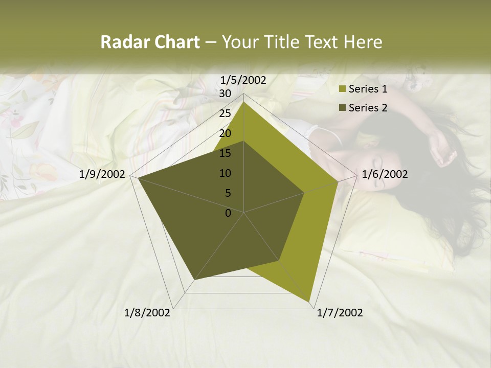 A Woman Laying On A Bed With A Teddy Bear PowerPoint Template