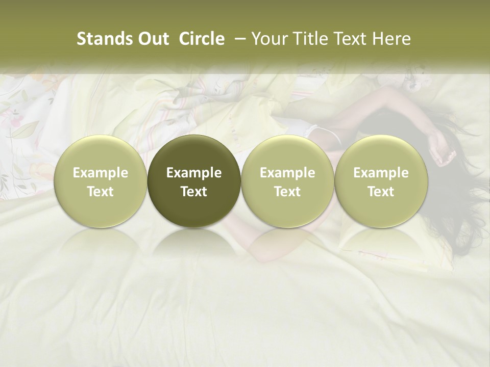 A Woman Laying On A Bed With A Teddy Bear PowerPoint Template