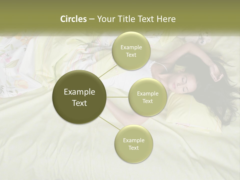 A Woman Laying On A Bed With A Teddy Bear PowerPoint Template