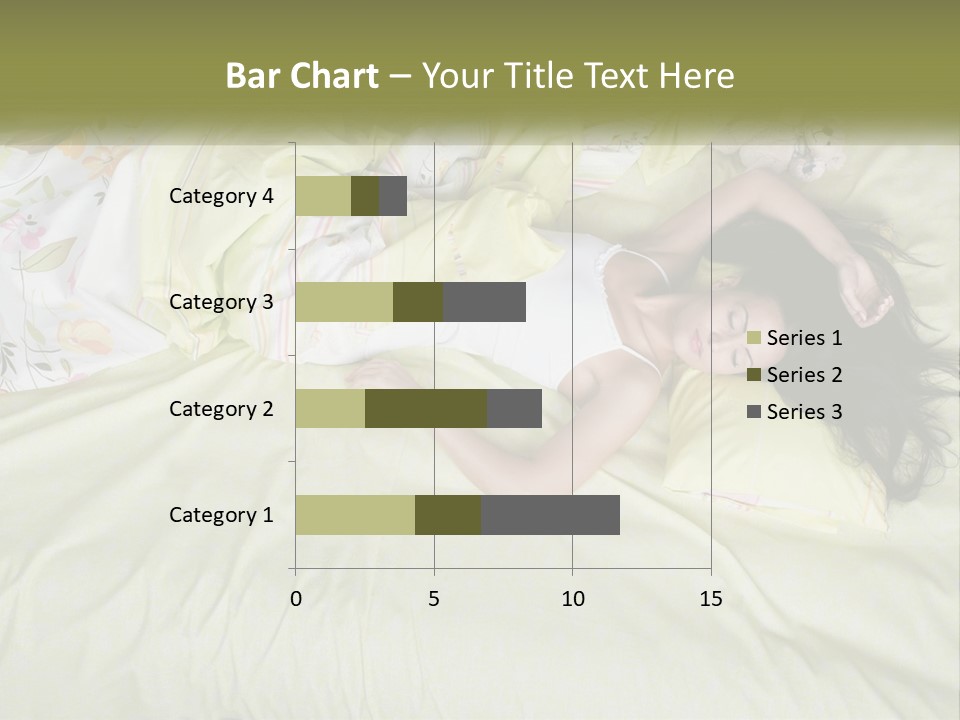 A Woman Laying On A Bed With A Teddy Bear PowerPoint Template