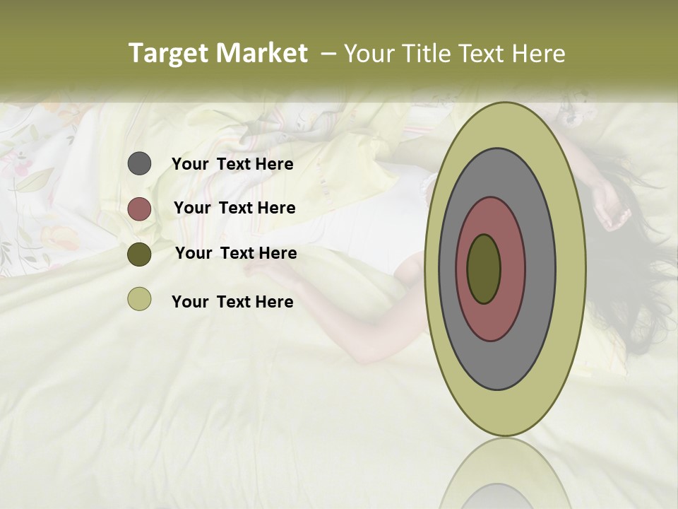 A Woman Laying On A Bed With A Teddy Bear PowerPoint Template