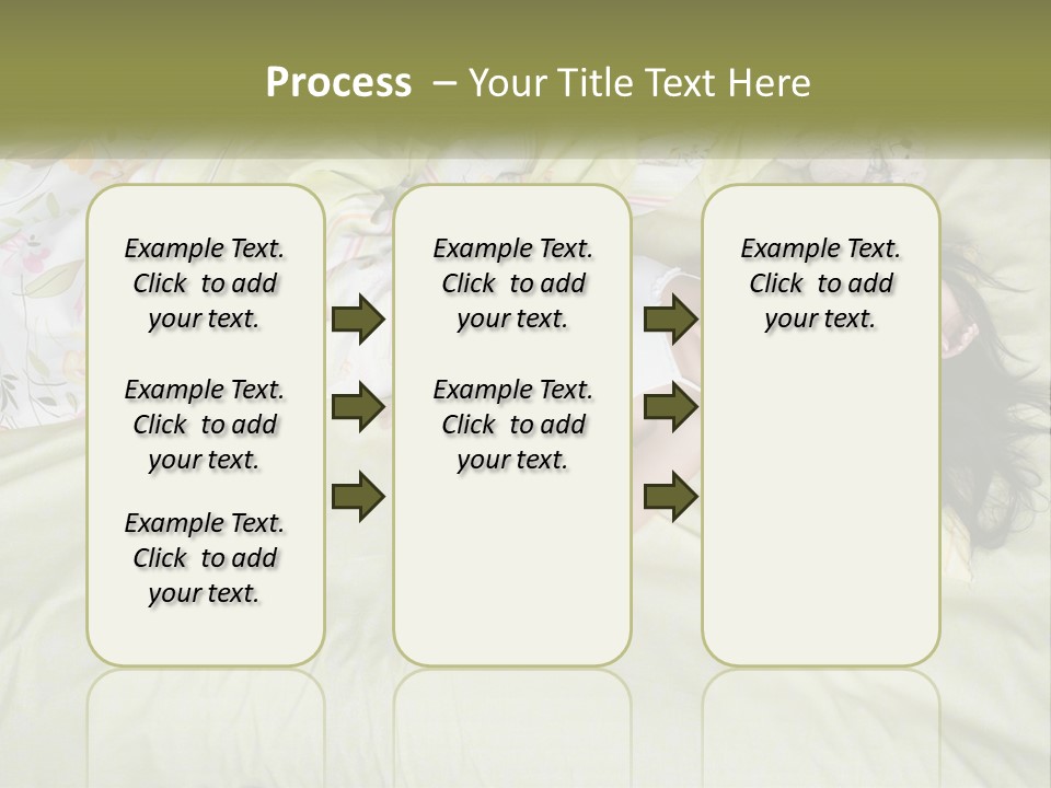 A Woman Laying On A Bed With A Teddy Bear PowerPoint Template