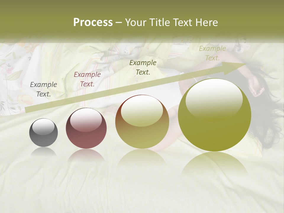 A Woman Laying On A Bed With A Teddy Bear PowerPoint Template