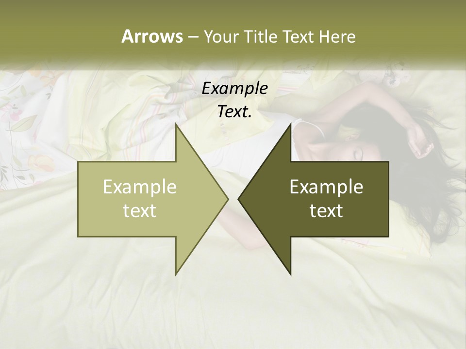 A Woman Laying On A Bed With A Teddy Bear PowerPoint Template