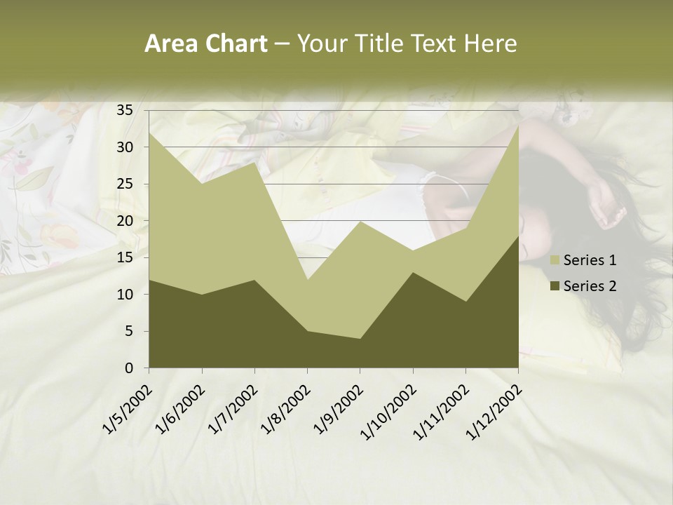 A Woman Laying On A Bed With A Teddy Bear PowerPoint Template