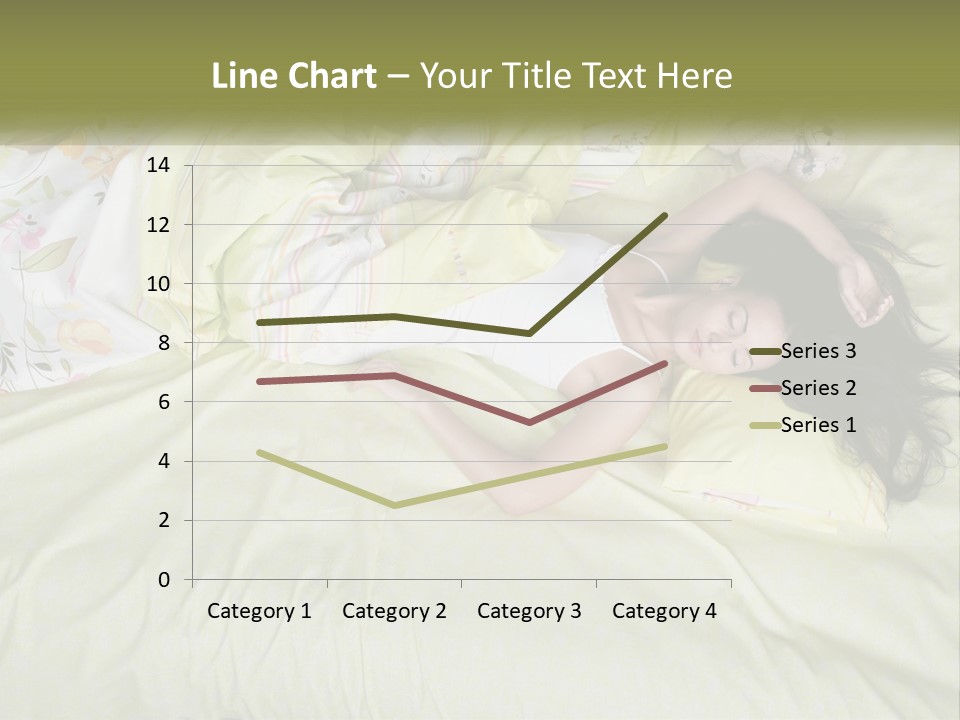 A Woman Laying On A Bed With A Teddy Bear PowerPoint Template