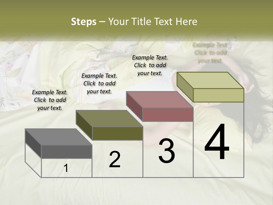 A Woman Laying On A Bed With A Teddy Bear PowerPoint Template