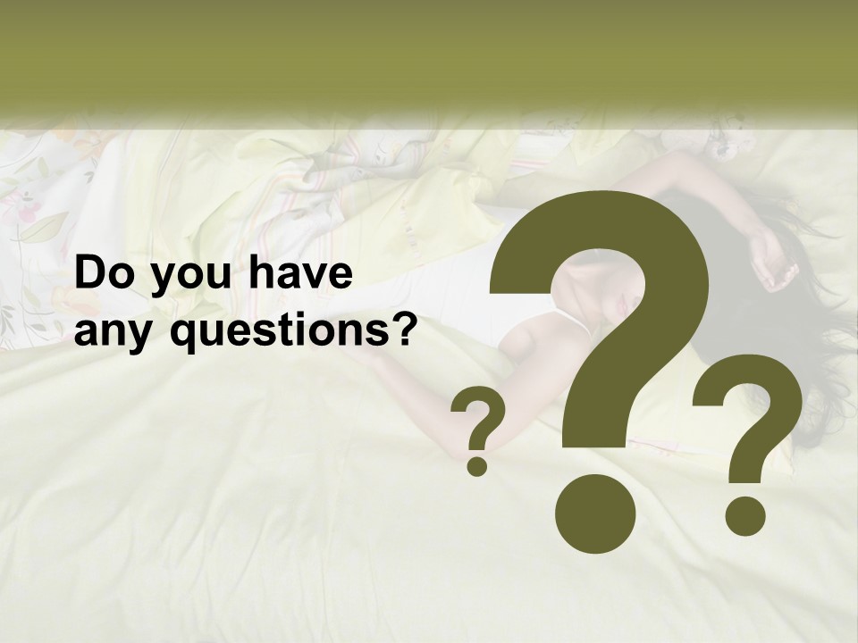 A Woman Laying On A Bed With A Teddy Bear PowerPoint Template