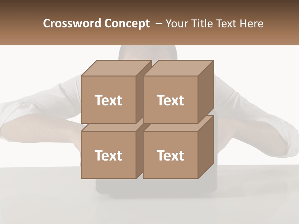 A Man Sitting In Front Of A Laptop Computer PowerPoint Template
