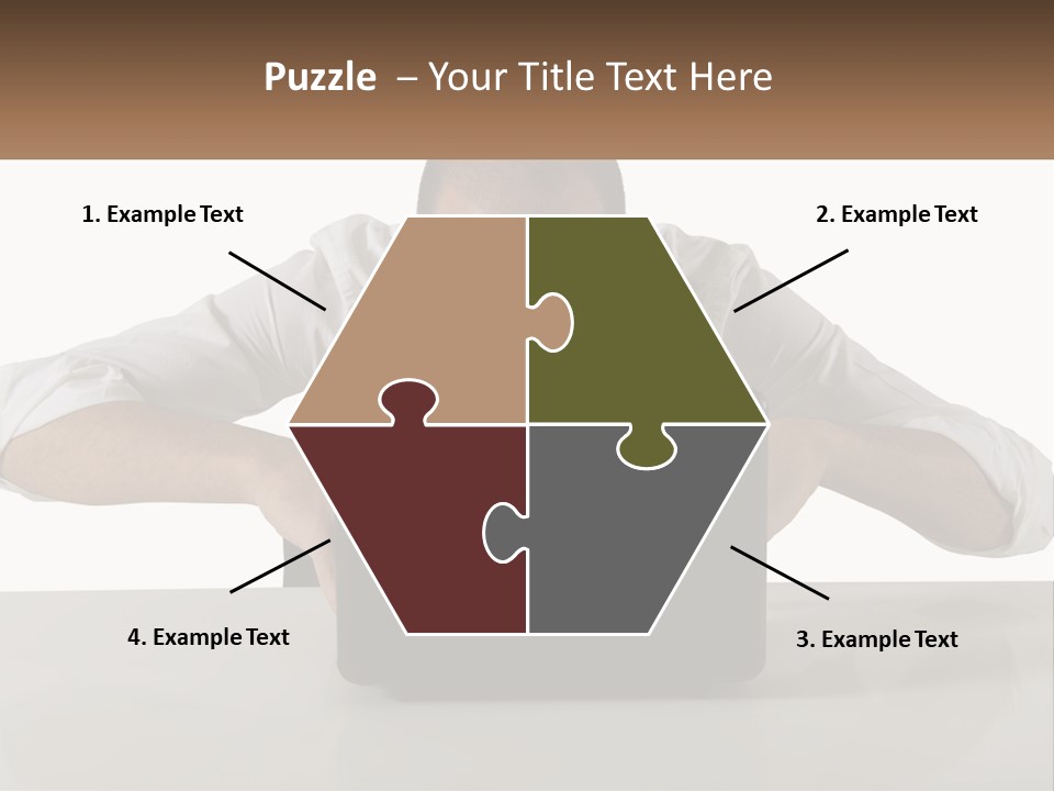 A Man Sitting In Front Of A Laptop Computer PowerPoint Template