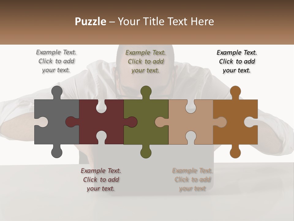 A Man Sitting In Front Of A Laptop Computer PowerPoint Template