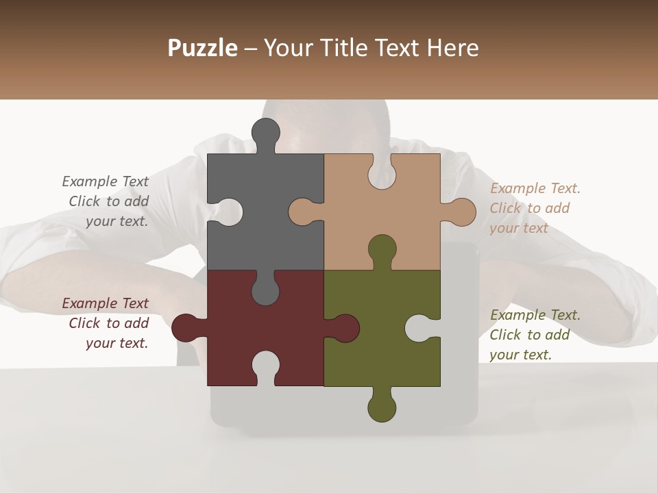 A Man Sitting In Front Of A Laptop Computer PowerPoint Template