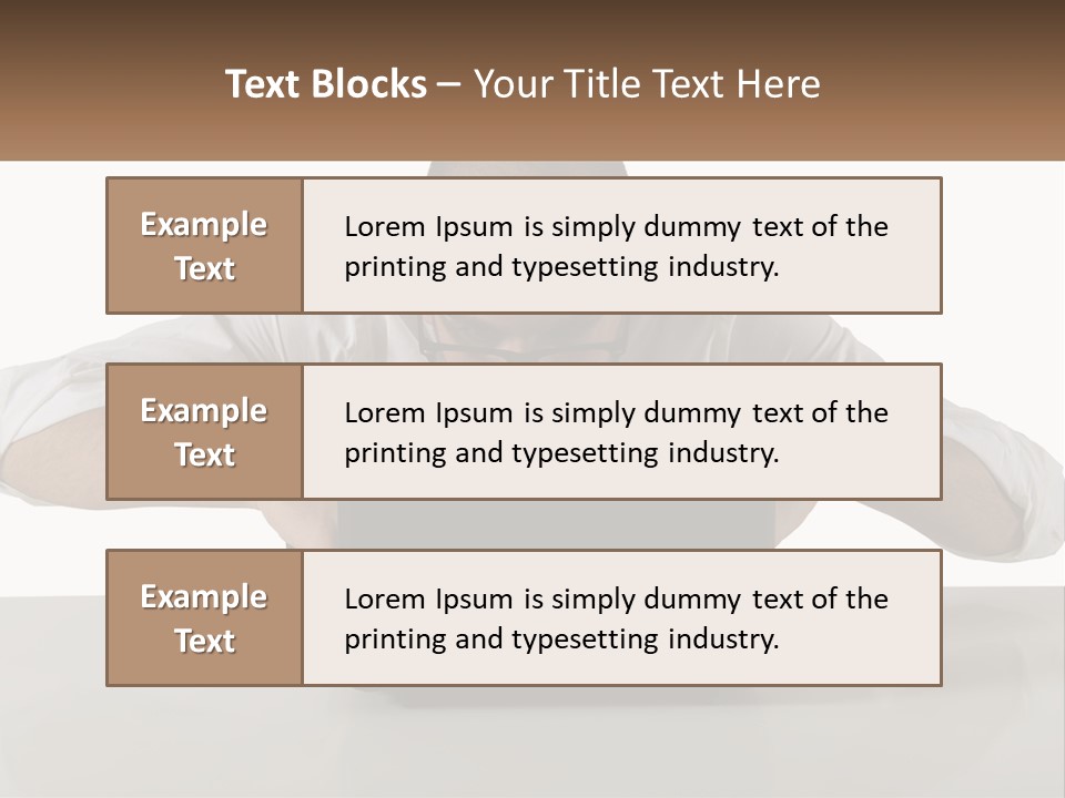 A Man Sitting In Front Of A Laptop Computer PowerPoint Template