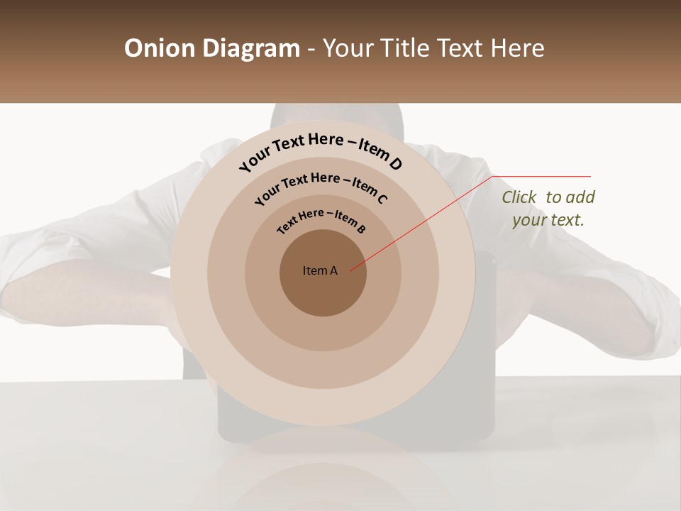 A Man Sitting In Front Of A Laptop Computer PowerPoint Template