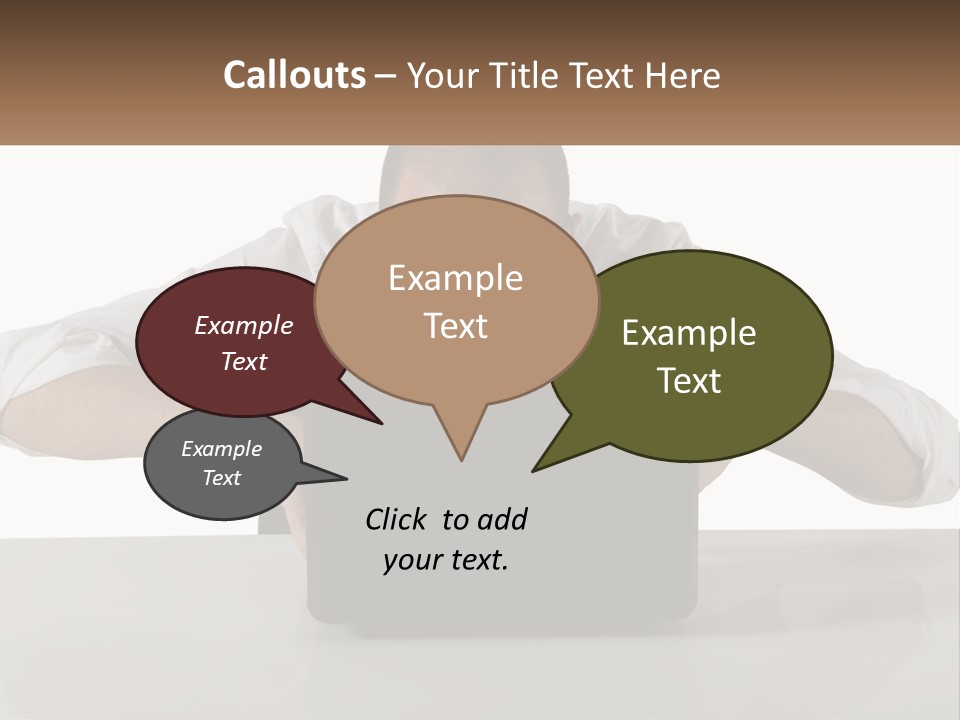 A Man Sitting In Front Of A Laptop Computer PowerPoint Template