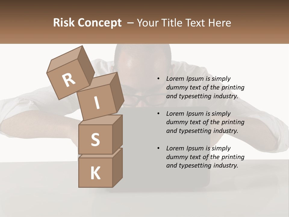 A Man Sitting In Front Of A Laptop Computer PowerPoint Template