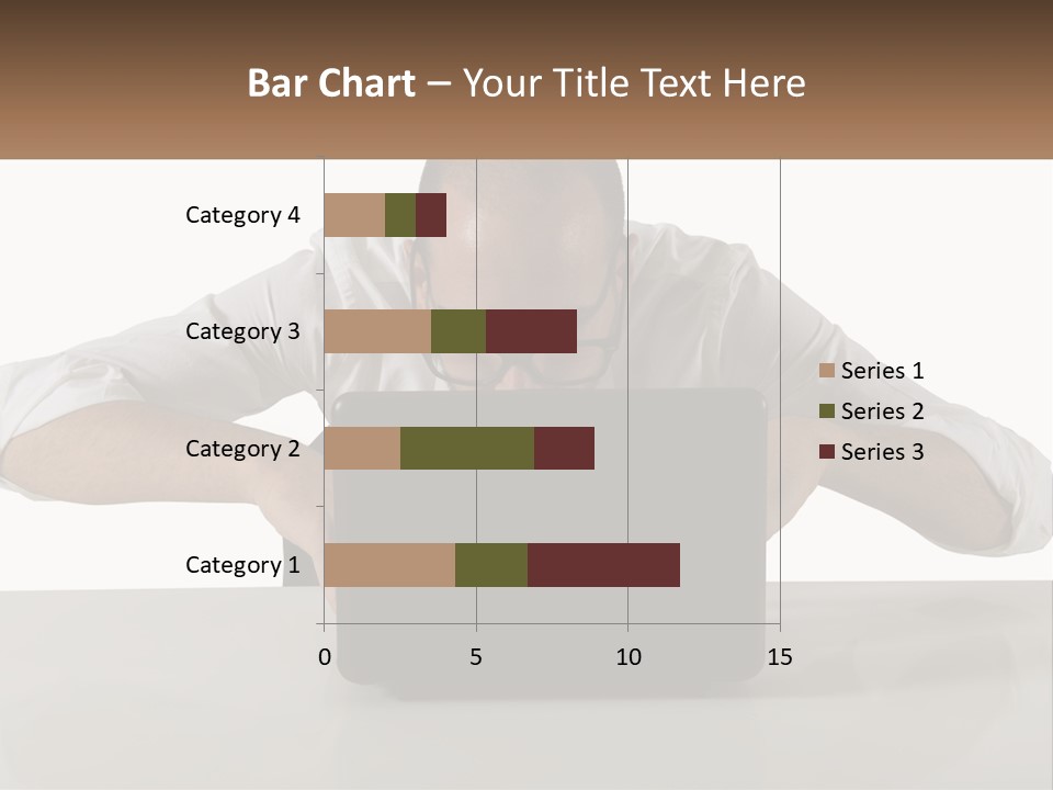 A Man Sitting In Front Of A Laptop Computer PowerPoint Template