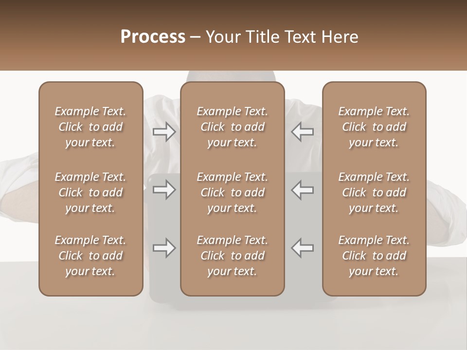 A Man Sitting In Front Of A Laptop Computer PowerPoint Template