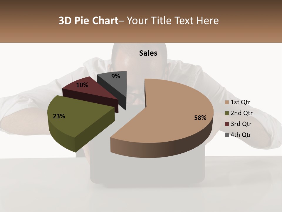 A Man Sitting In Front Of A Laptop Computer PowerPoint Template
