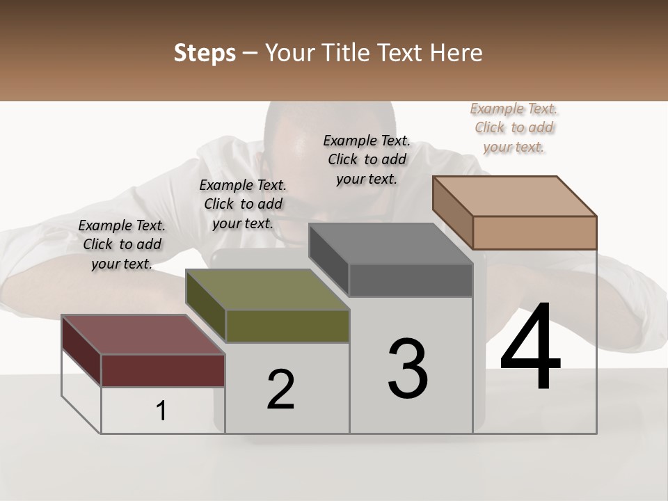 A Man Sitting In Front Of A Laptop Computer PowerPoint Template