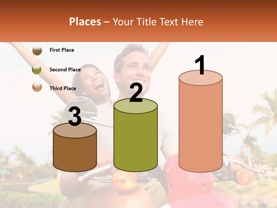 A Man And A Woman Riding On A Motorcycle PowerPoint Template