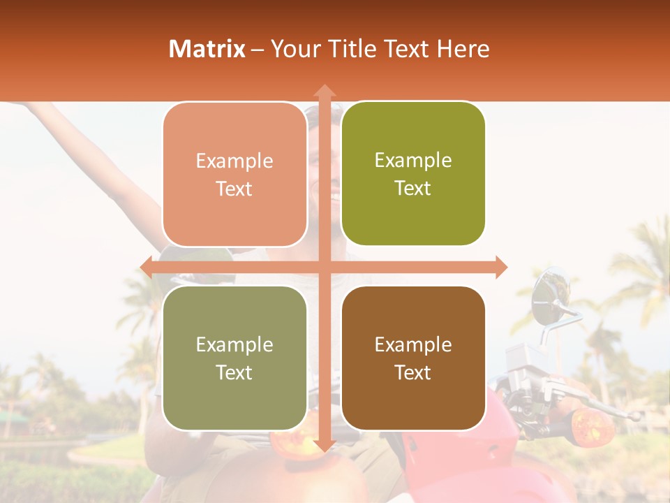 A Man And A Woman Riding On A Motorcycle PowerPoint Template