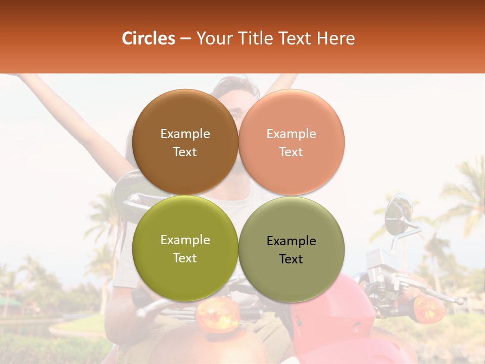 A Man And A Woman Riding On A Motorcycle PowerPoint Template