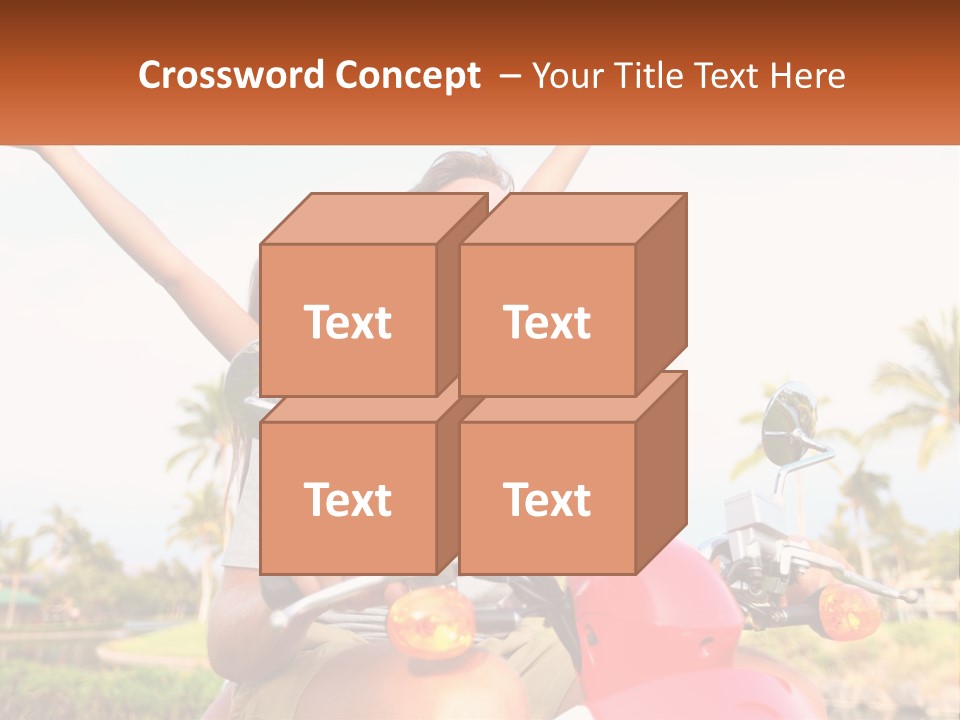 A Man And A Woman Riding On A Motorcycle PowerPoint Template