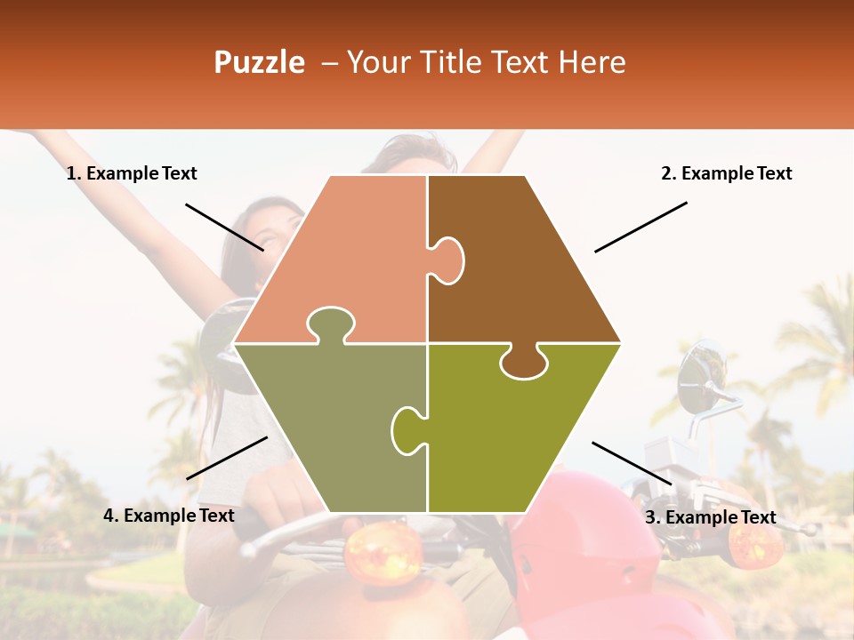 A Man And A Woman Riding On A Motorcycle PowerPoint Template