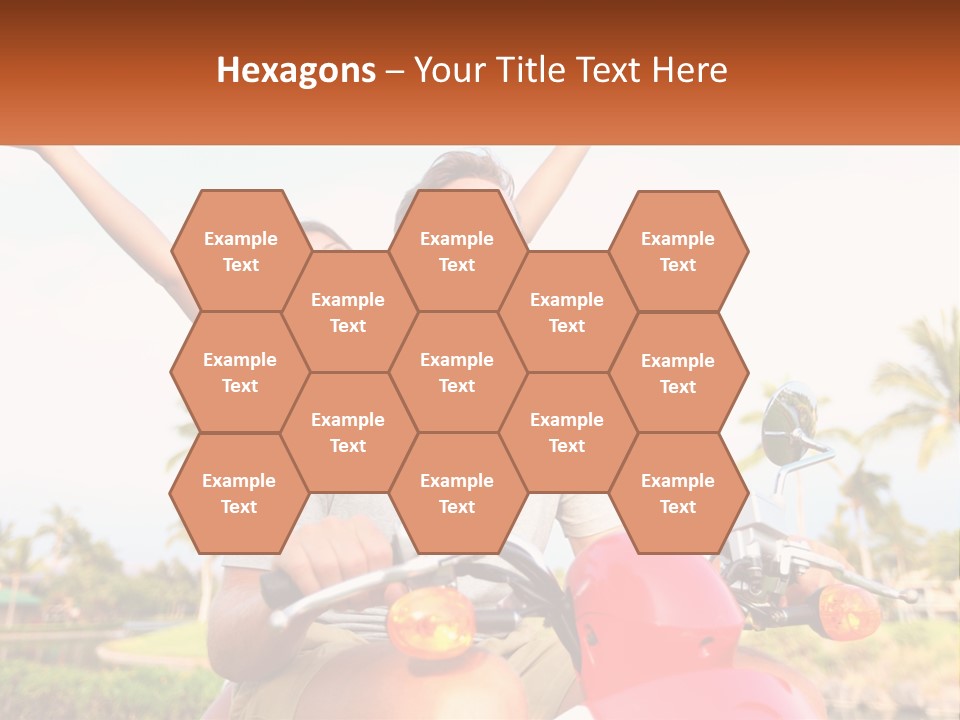 A Man And A Woman Riding On A Motorcycle PowerPoint Template