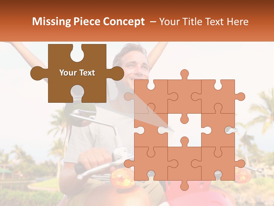 A Man And A Woman Riding On A Motorcycle PowerPoint Template