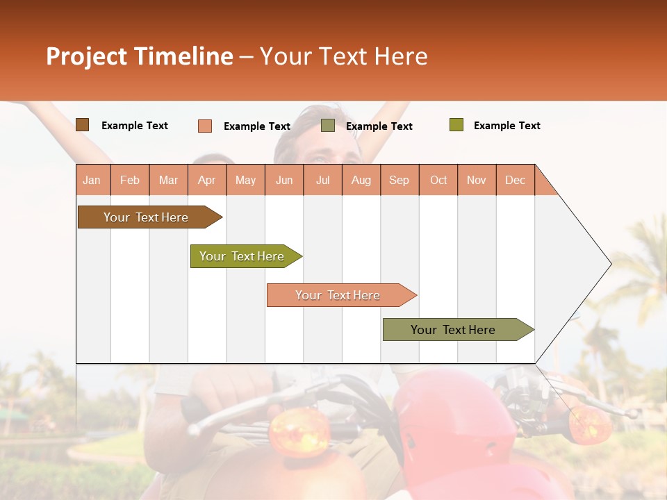A Man And A Woman Riding On A Motorcycle PowerPoint Template
