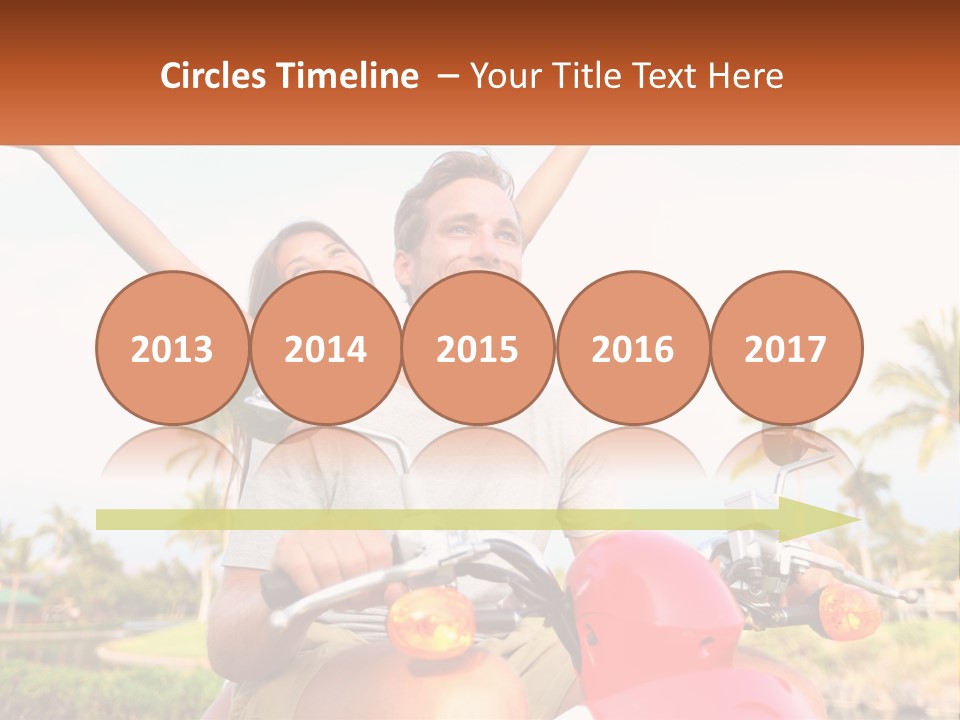 A Man And A Woman Riding On A Motorcycle PowerPoint Template