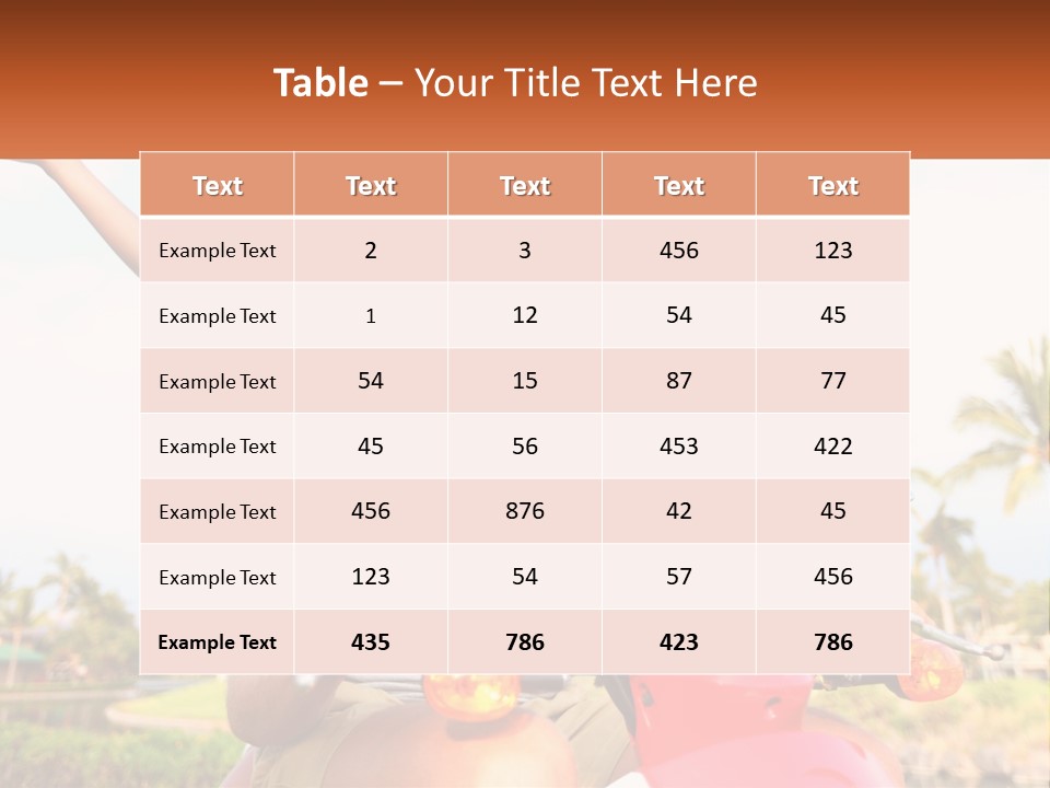 A Man And A Woman Riding On A Motorcycle PowerPoint Template