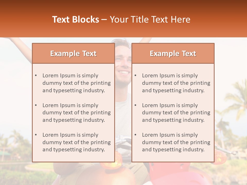 A Man And A Woman Riding On A Motorcycle PowerPoint Template