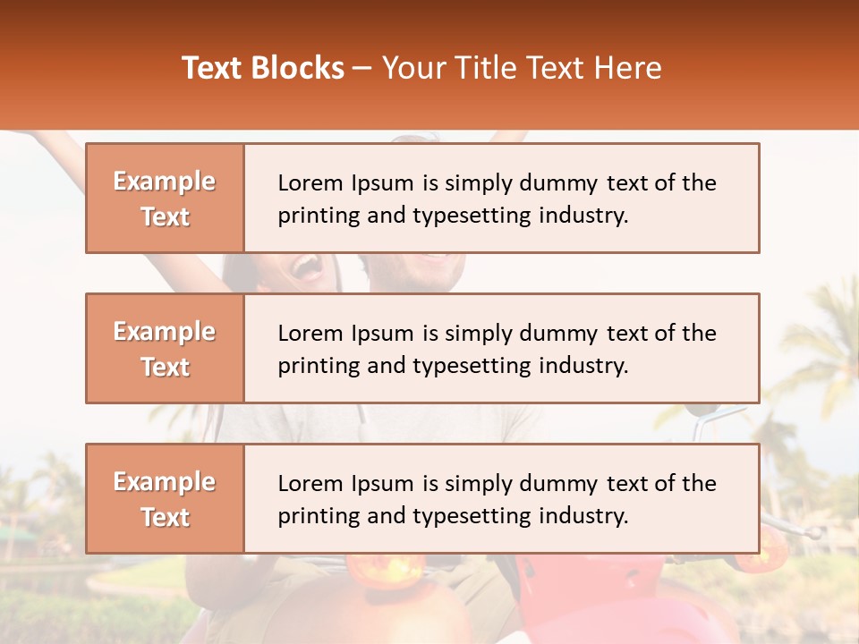 A Man And A Woman Riding On A Motorcycle PowerPoint Template